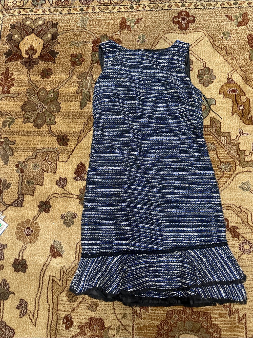Karl Lagerfeld Paris blue tweed dress 6